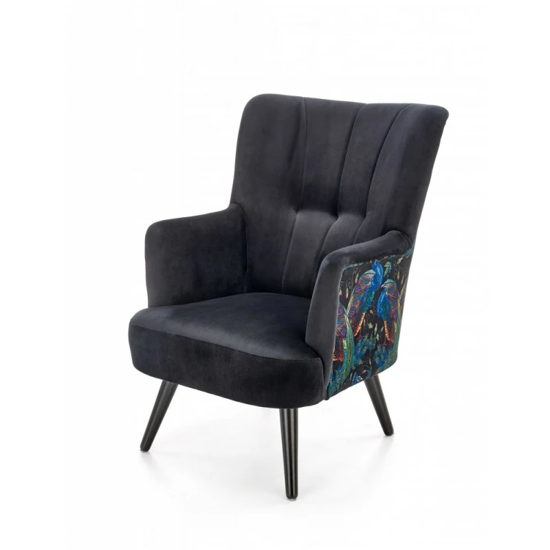 Dizajnové kreslo PAGONI Halmar Čierna