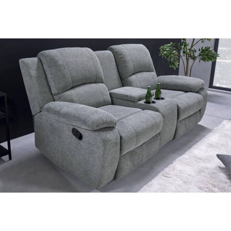 Dvojité polohovacie TV kreslo KYKLOP Dekorhome Sivá