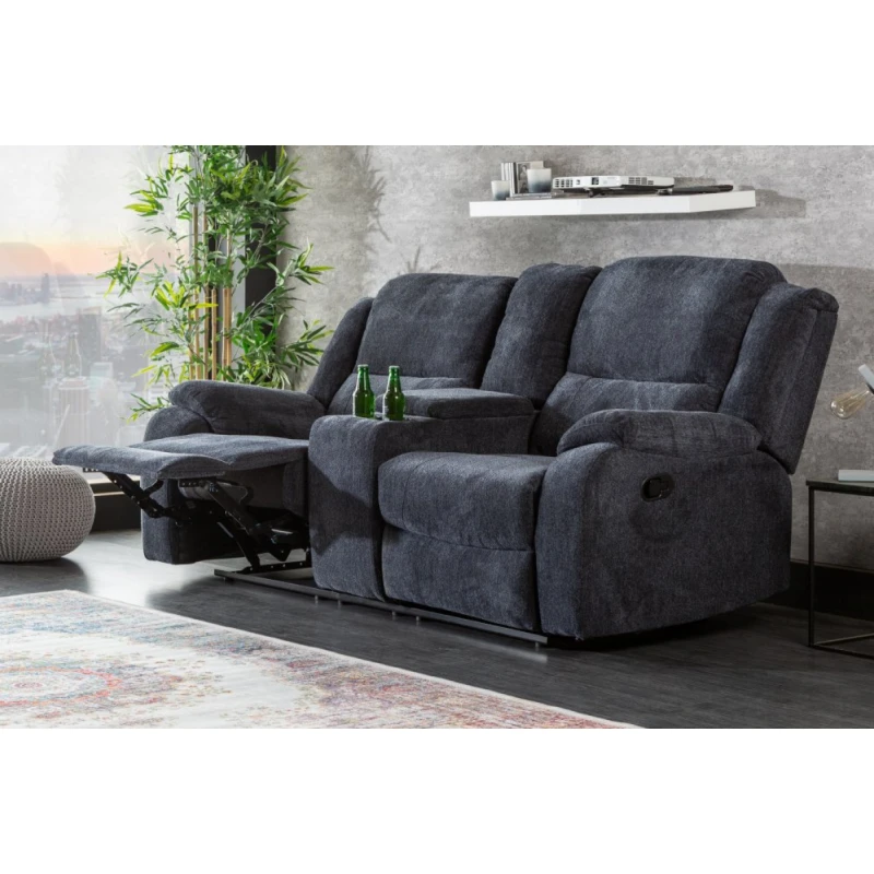 Dvojité polohovacie TV kreslo KYKLOP Dekorhome Tmavosivá