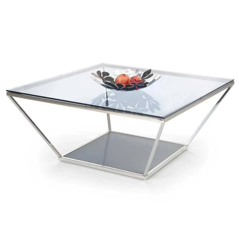 HALMAR Fabiola konferenčný stolík dymová / strieborná