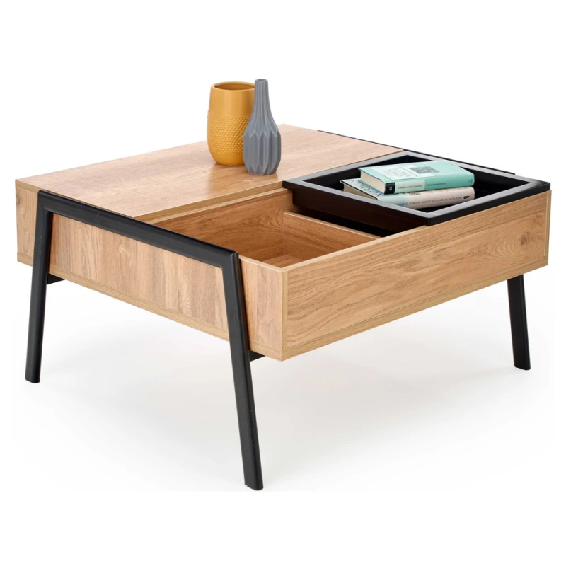 HALMAR Podium rozkladací konferenčný stolík prírodná / čierna