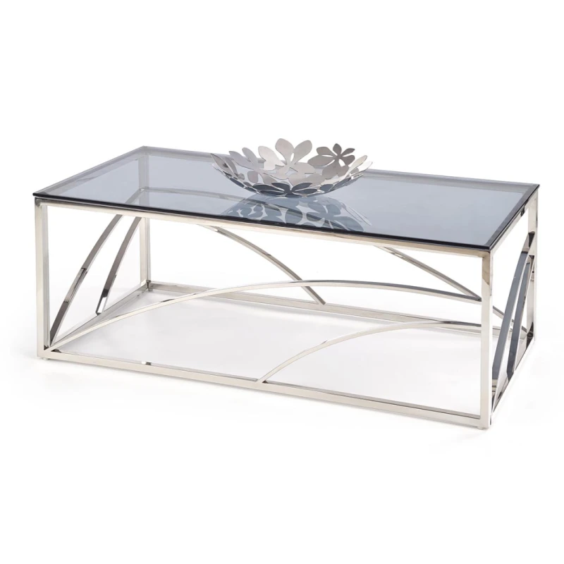 HALMAR Universe konferenčný stolík dymová / strieborná