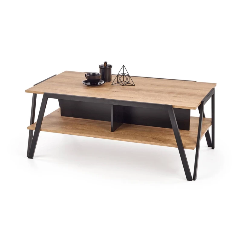 HALMAR Volta konferenčný stolík dub zlatý / čierna