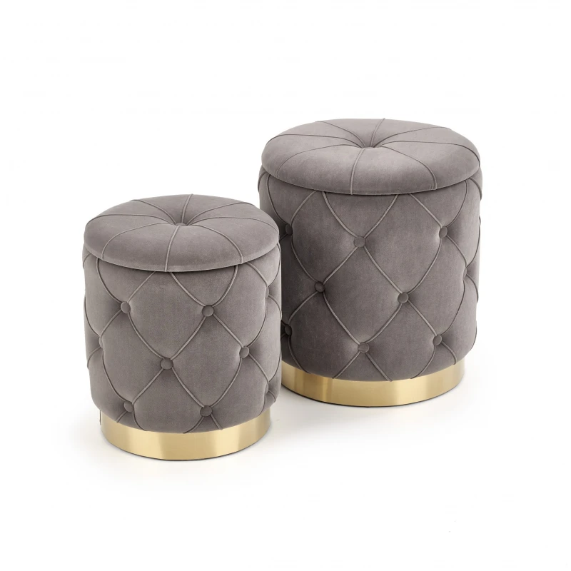 Halmar Zostava taburetiek SANDY Farba: Sivá