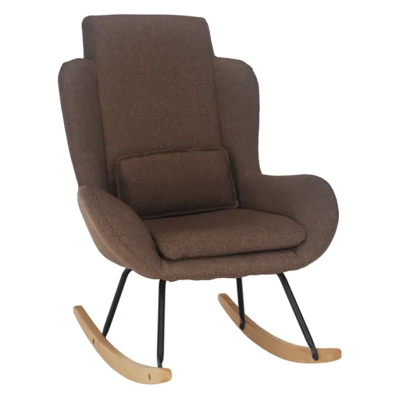 Hojdacie kreslo HARPER sivá Tempo Kondela Svetlo hnedá