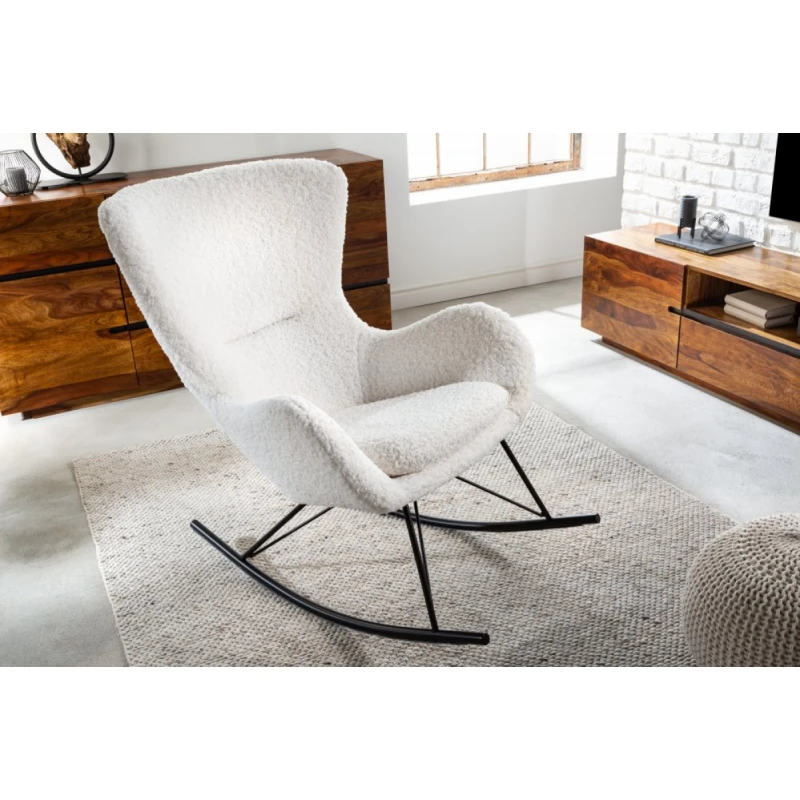 Hojdacie kreslo IKAROS Dekorhome Biela