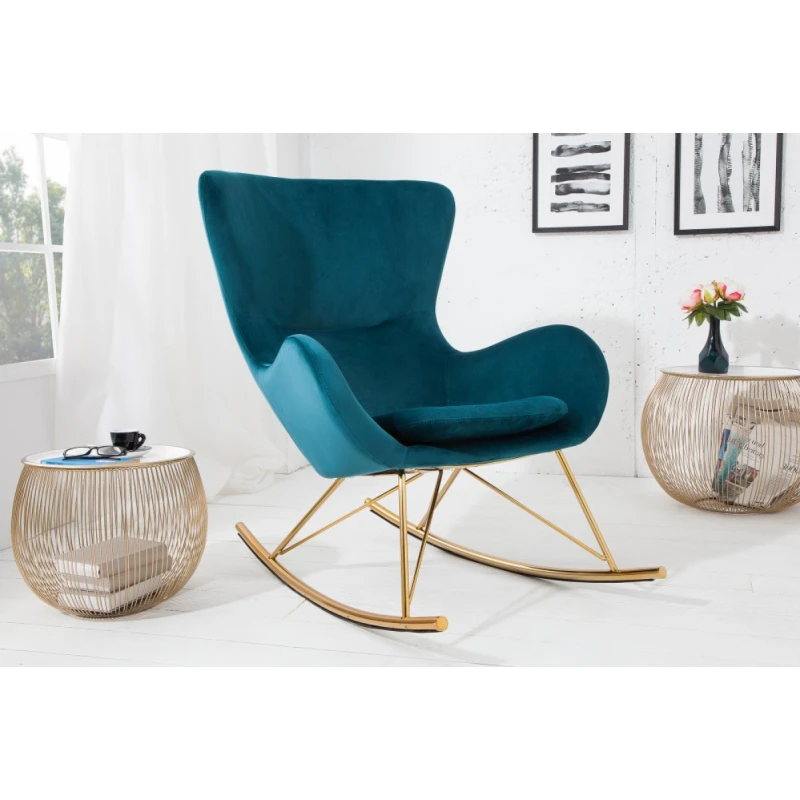 Hojdacie kreslo IKAROS Dekorhome Modrá