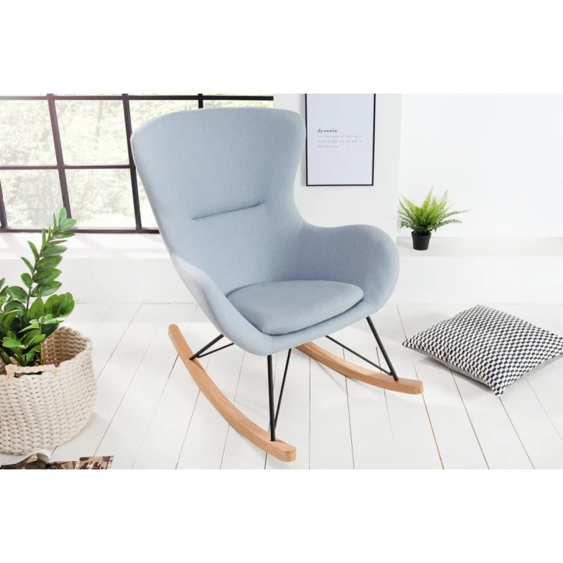 Hojdacie kreslo IKAROS Dekorhome Svetlo modrá