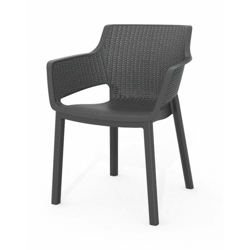 KETER Záhradná stolička EVELINA | grafit