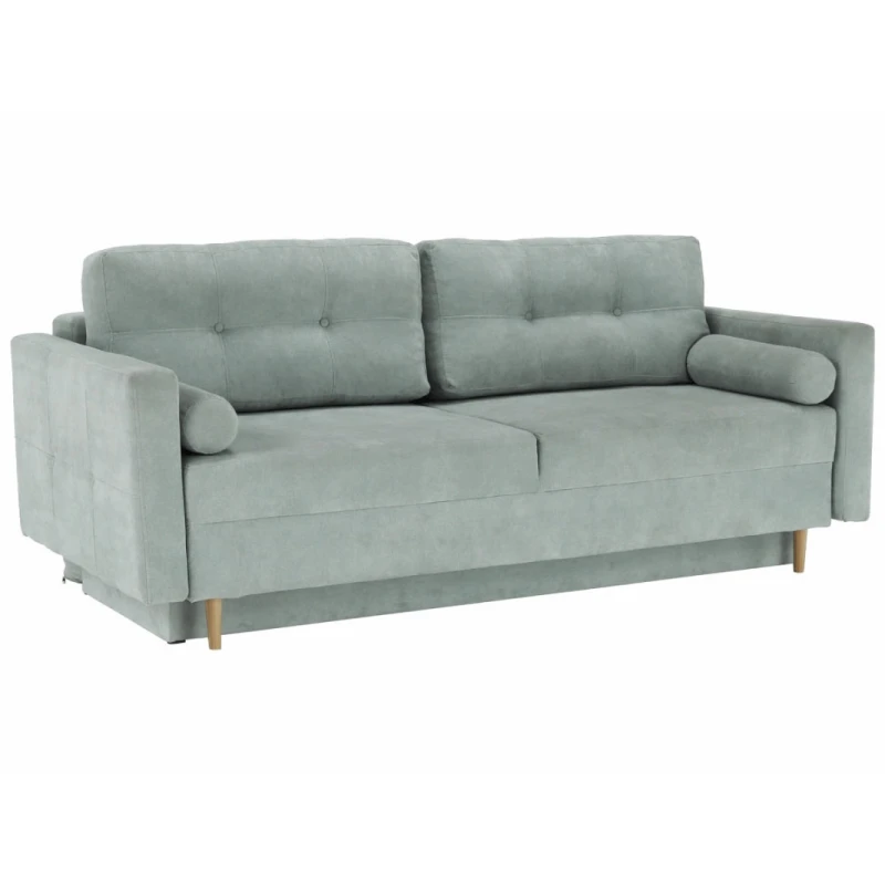 KONDELA Aurelia rozkladacia pohovka s úložným priestorom mentolová (Queens)