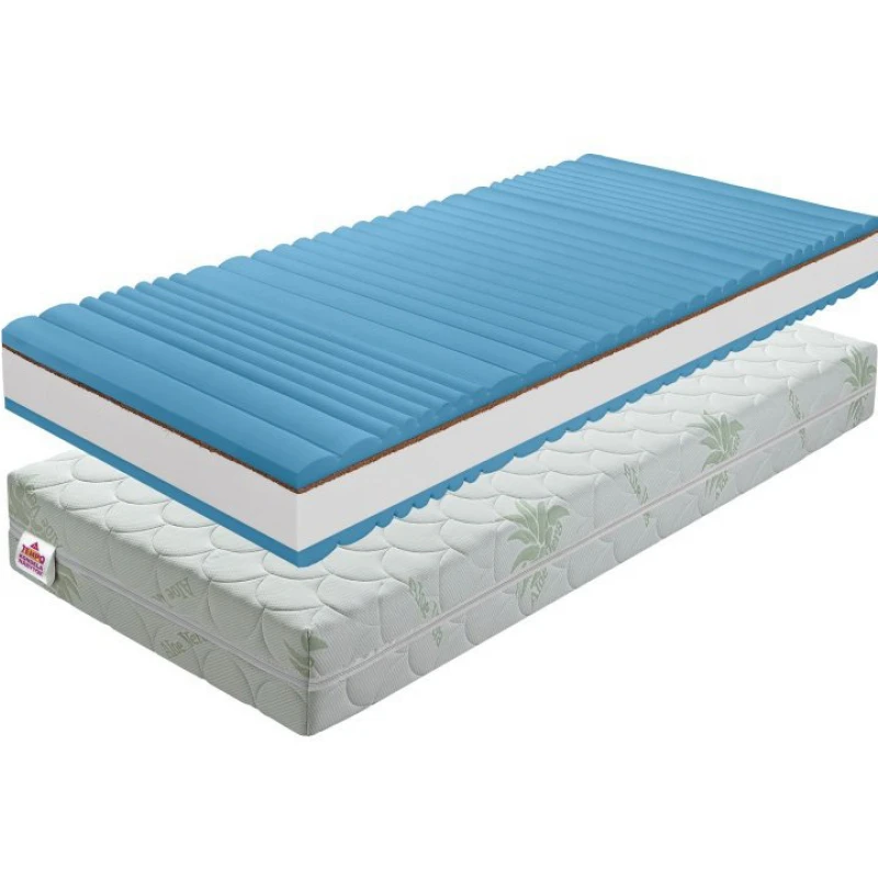 KONDELA BE Silverhard obojstranný penový matrac 160x200 cm PUR pena / kokosová doska / látka