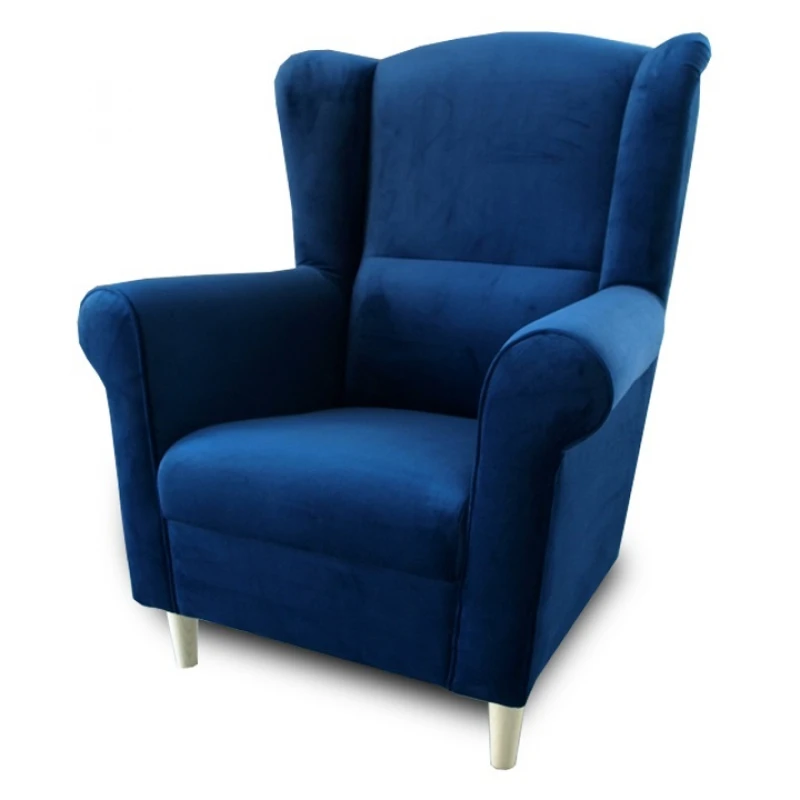 KONDELA Charlot kreslo (ušiak) modrá