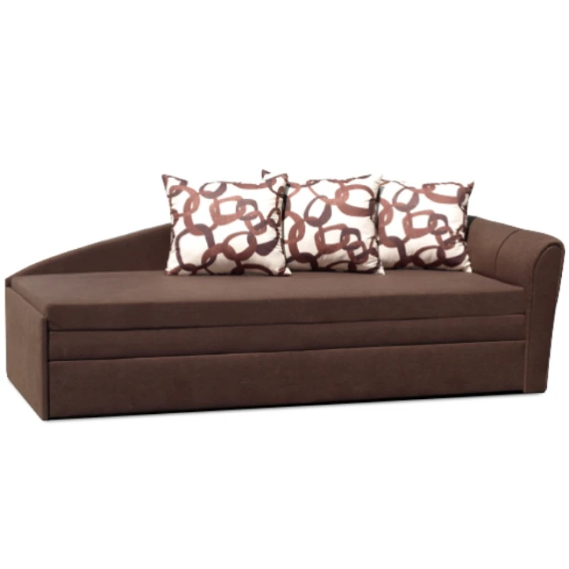 KONDELA Laos P rozkladacia pohovka s úložným priestorom hnedá