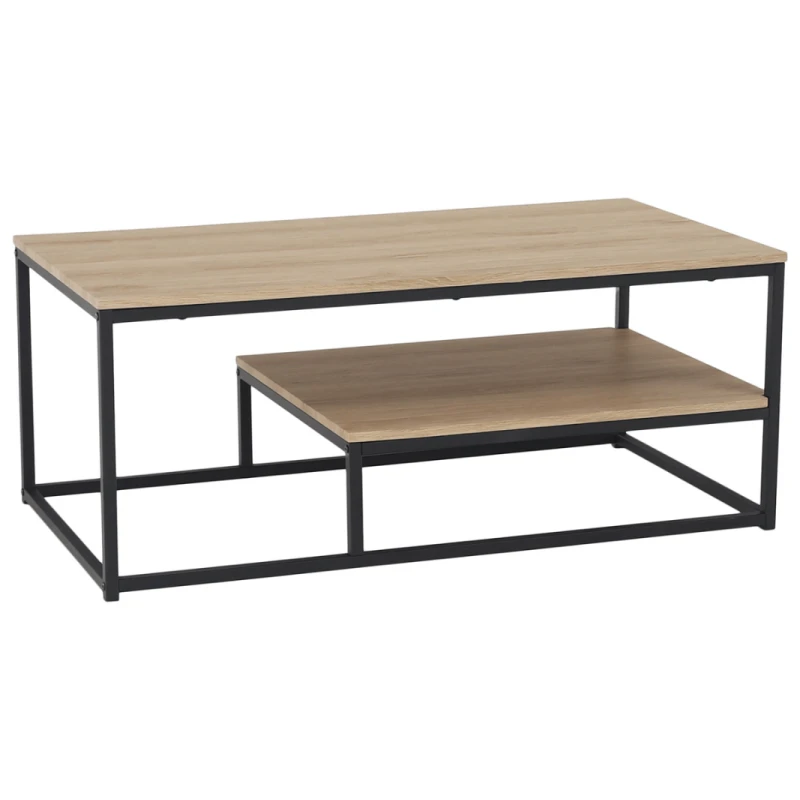 KONDELA Laron konferenčný stolík dub svetlý / čierna