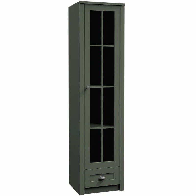 KONDELA Provance W1S vitrína zelená