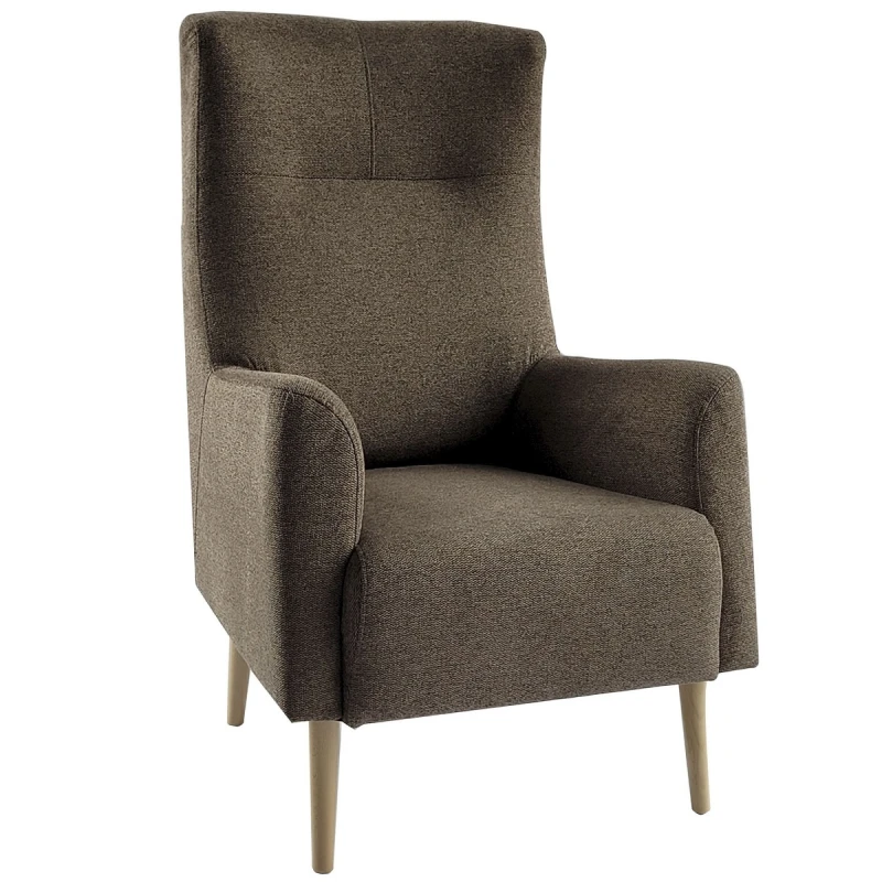 KONDELA Samy kreslo (ušiak) hnedá / buk