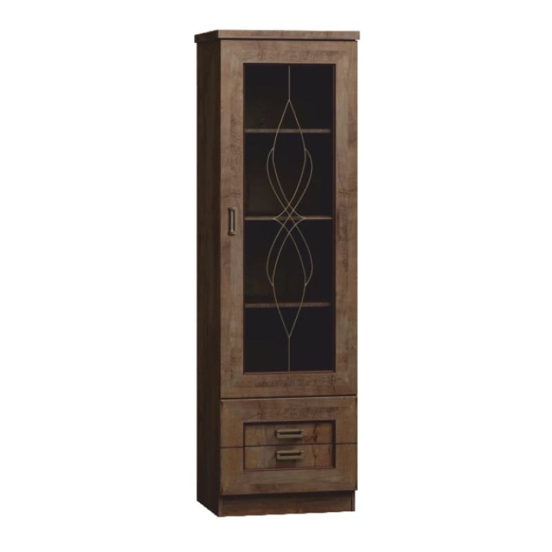 KONDELA Tedy T10 L/P vitrína dub lefkas