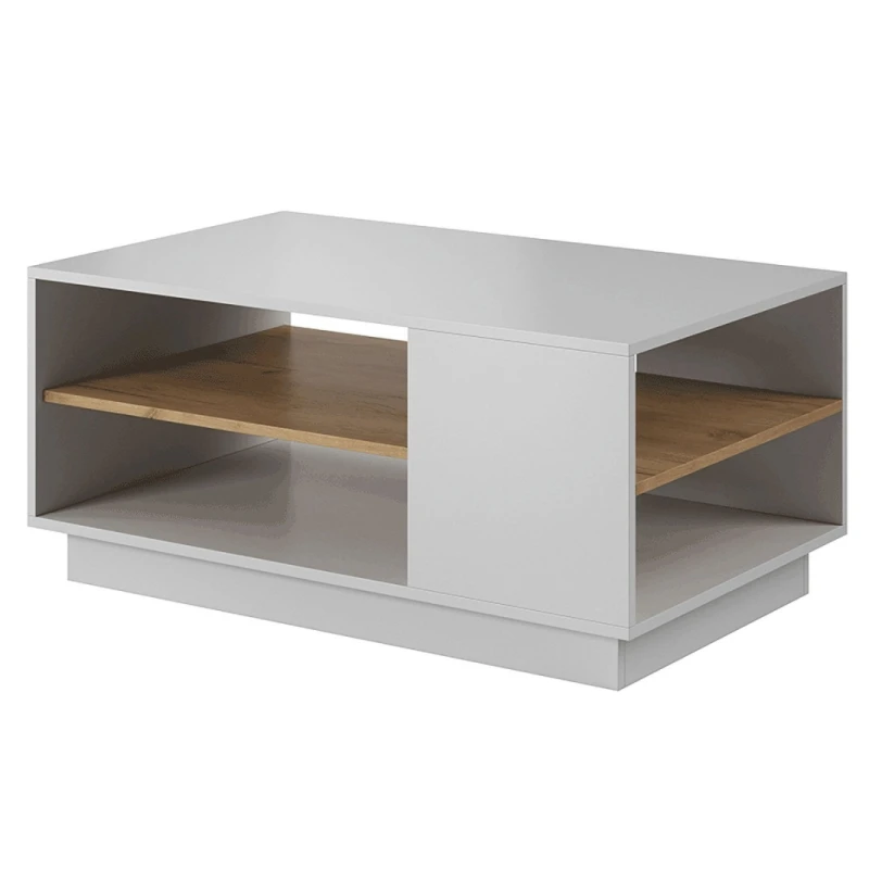 KONDELA Trio konferenčný stolík biela / dub craft zlatý