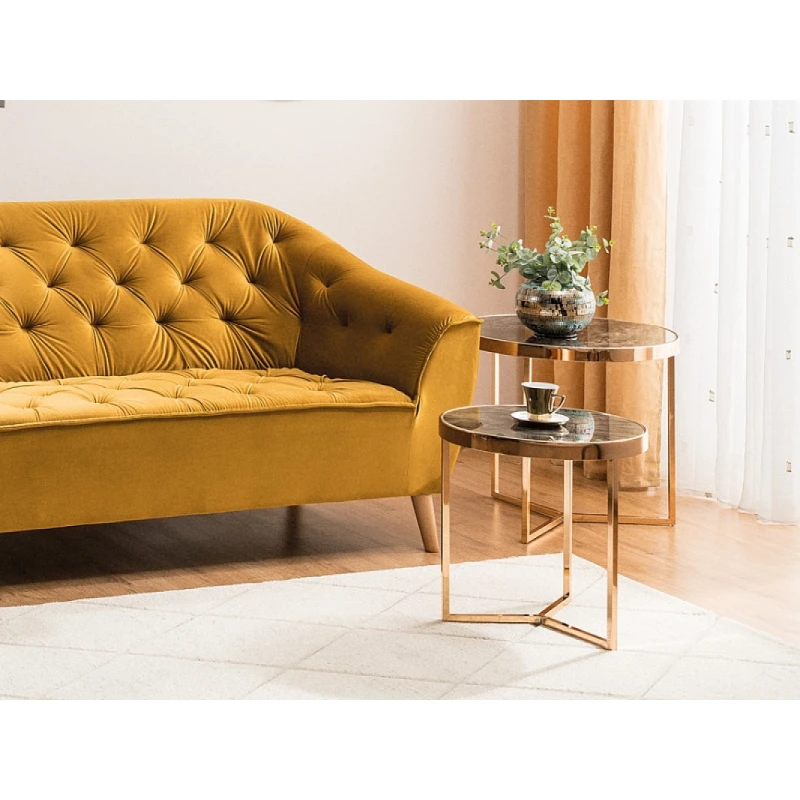 Konferenčný stolík 2 ks DELIA II Signal Zlatá