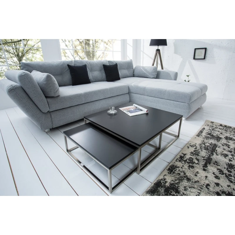 Konferenčný stolík 2 ks EPEIOS Dekorhome Čierna