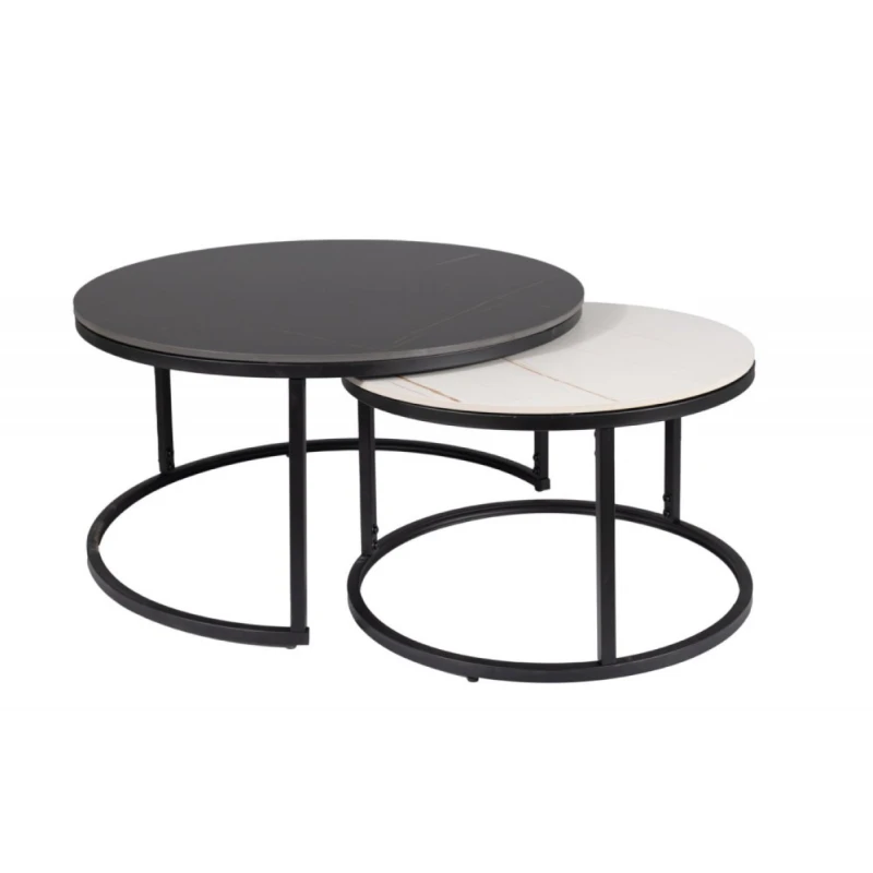 Konferenčný stolík 2 ks FERRANTE Signal Čierna