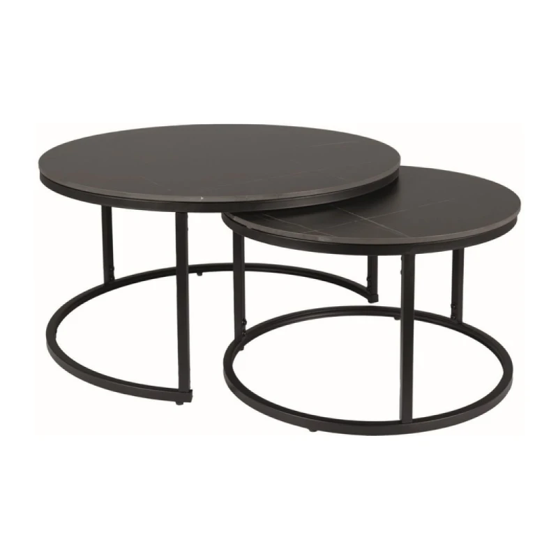 Konferenčný stolík 2 ks FERRANTE Signal Čierna