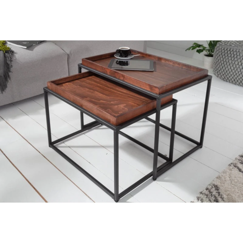 Konferenčný stolík 2 ks GAIA Dekorhome Buk