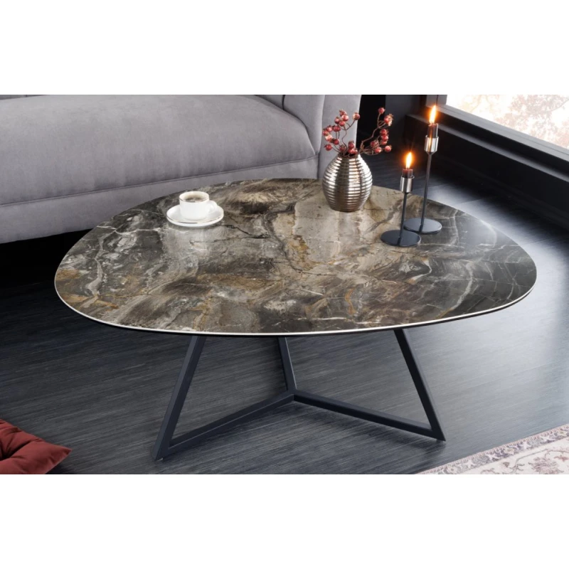 Konferenčný stolík DOSHAR Dekorhome Sivohnedá taupe