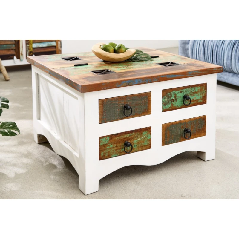 Konferenčný stolík IOKASTE Dekorhome Biela