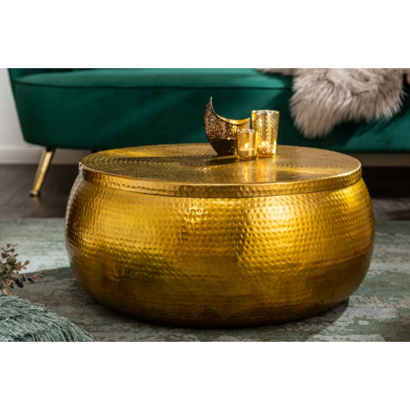 Konferenčný stolík SINIS Dekorhome Zlatá