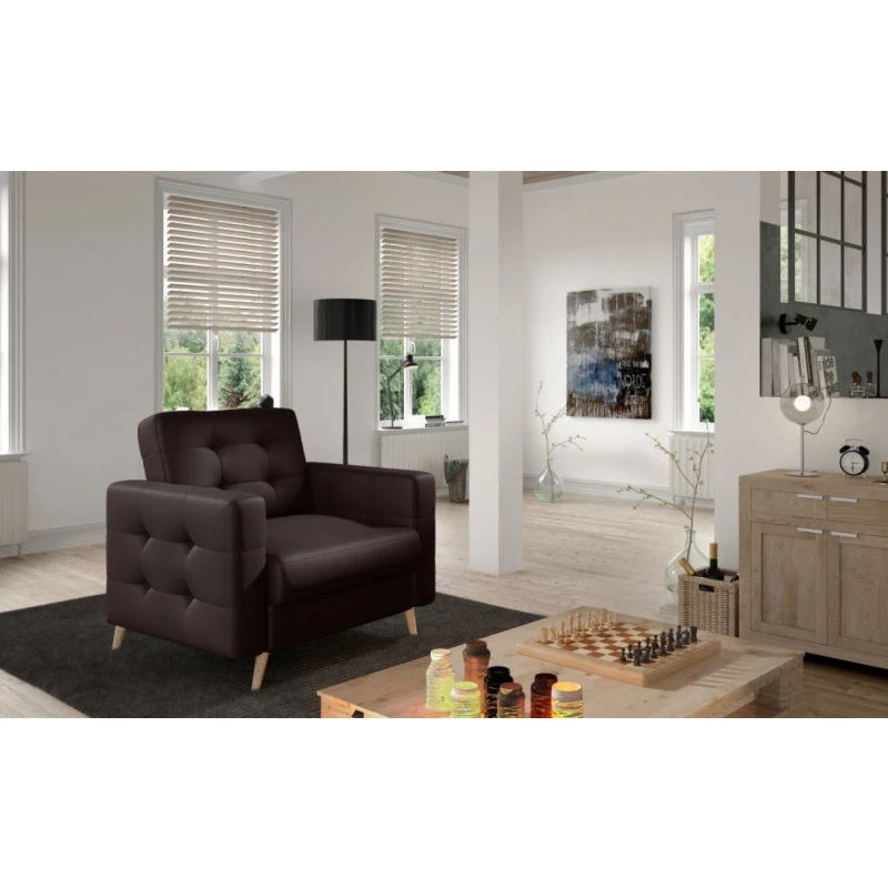 Kreslo ASGARD Eltap Monolith 29 - tmavo hnedá