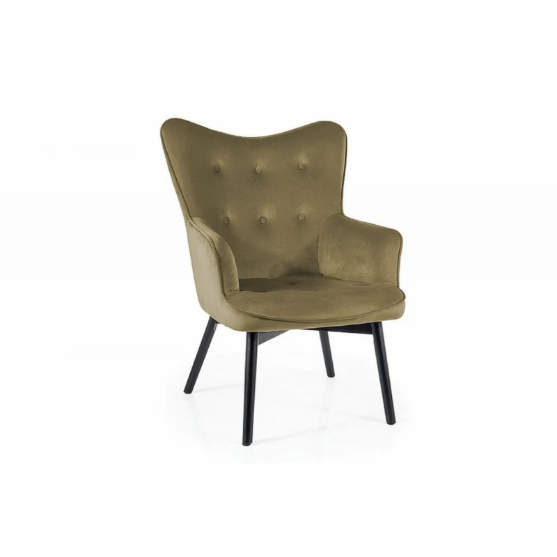 Kreslo CARMEN VELVET Signal Sivozelená