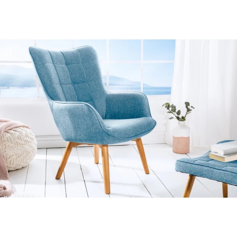 Kreslo IKAROS Dekorhome Svetlo modrá