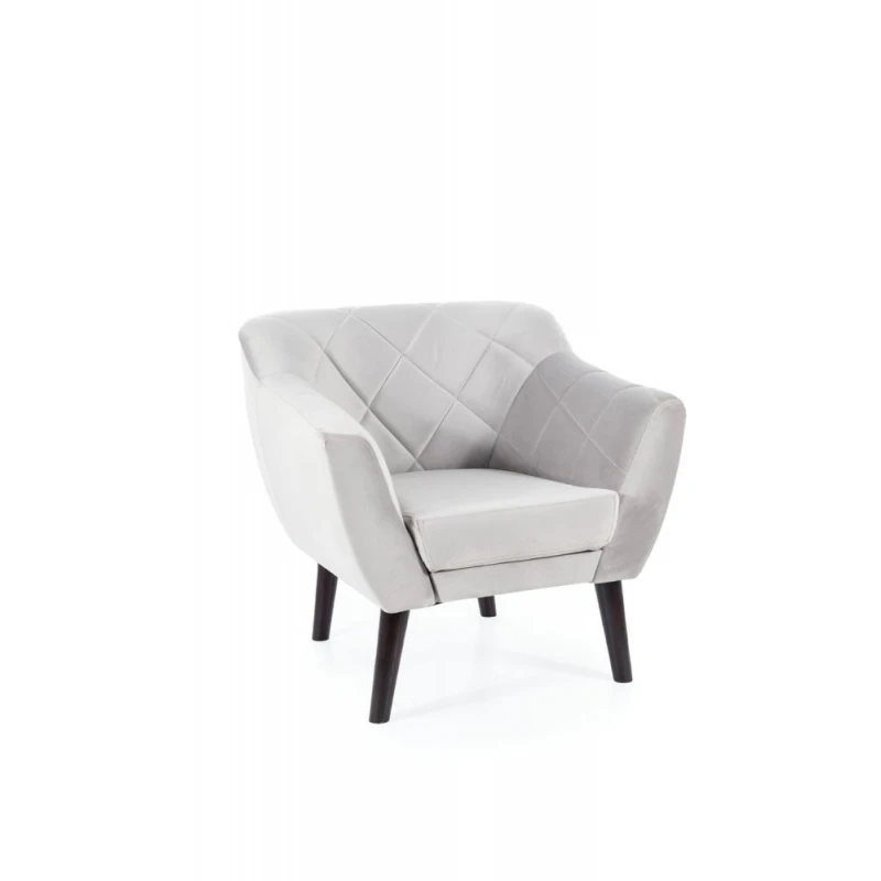 Kreslo KARO 1 VELVET Signal Svetlosivá