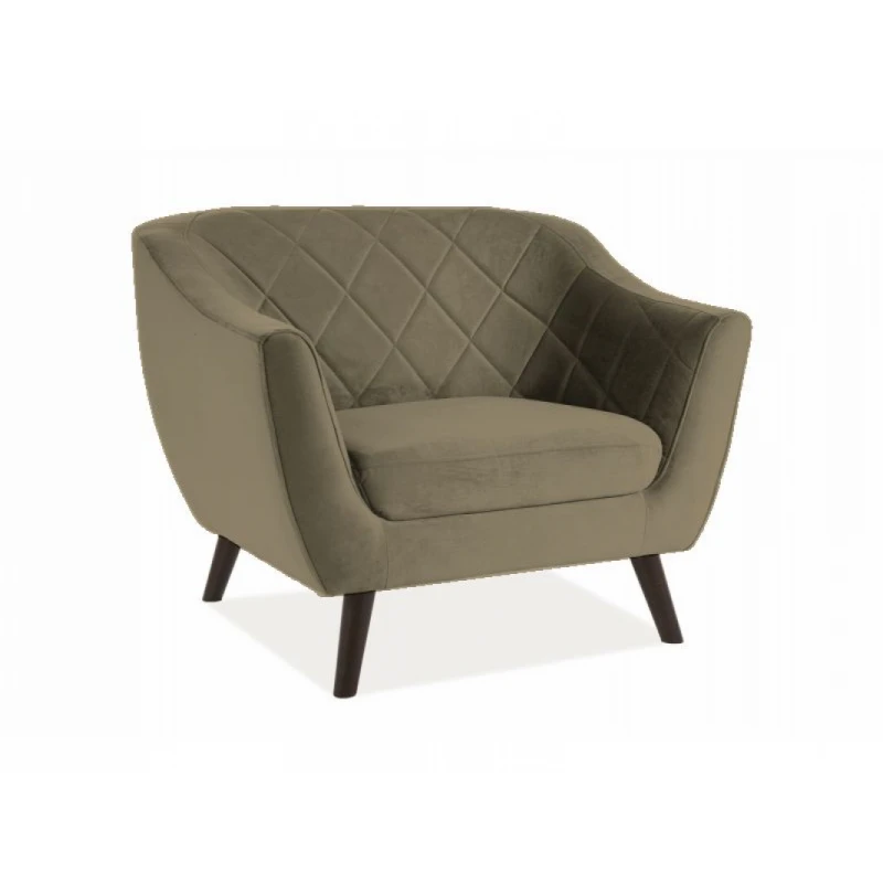 Kreslo MOLLY VELVET 1 Signal Khaki