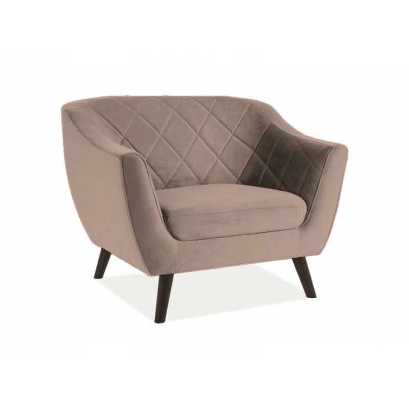 Kreslo MOLLY VELVET 1 Signal Svetlo hnedá