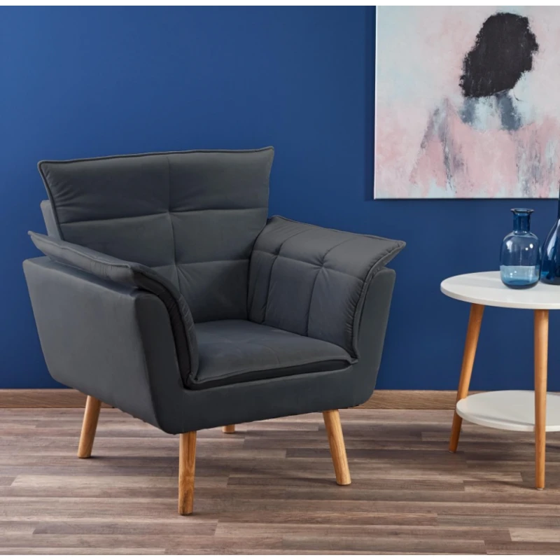 Kreslo REZZO Halmar Sivá