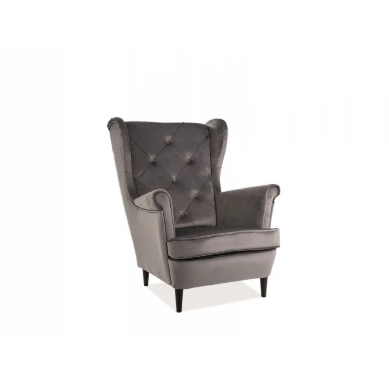 Kreslo ušiak LADY Signal Sivá