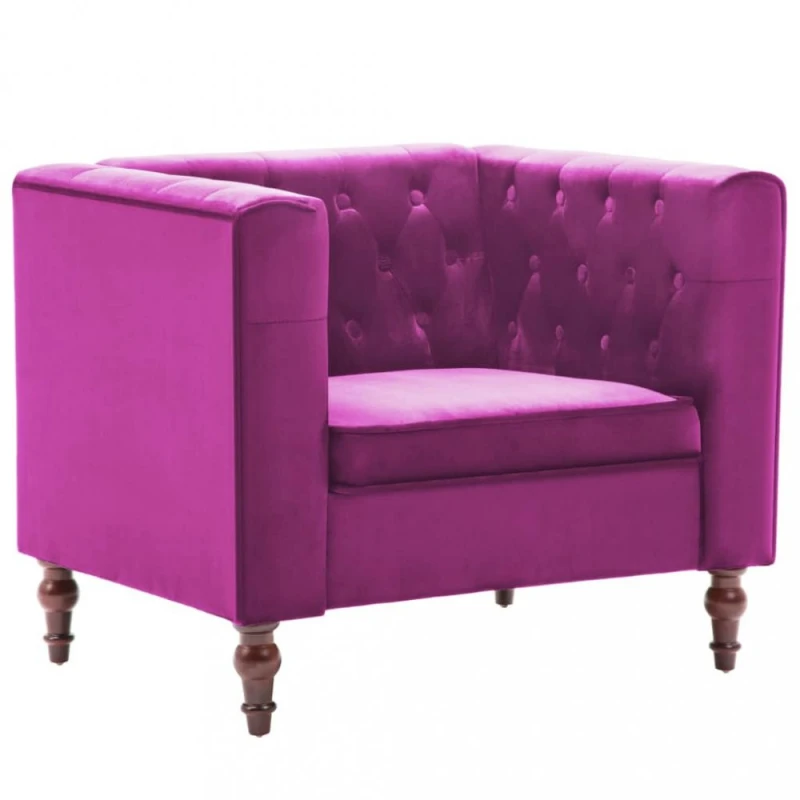 Kreslo zamat / drevo Dekorhome Fialová