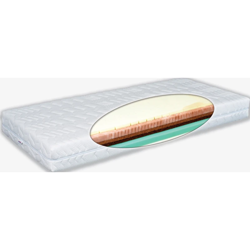 Matratex Matrac Latex Zone Green hard/soft Rozmer: 200 x 200 cm, Tvrdosť: Tvrdosť T3-T4