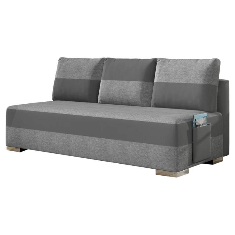 NABBI Adria rozkladacia pohovka s úložným priestorom svetlosivá / sivá