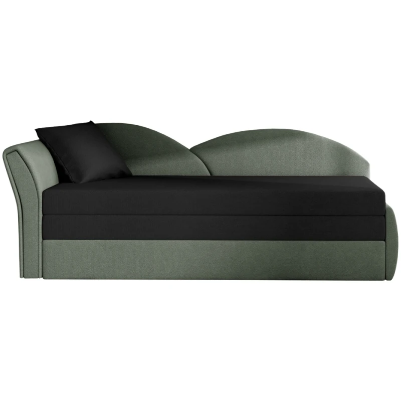 NABBI Arco L rozkladacia pohovka čierna / sivá