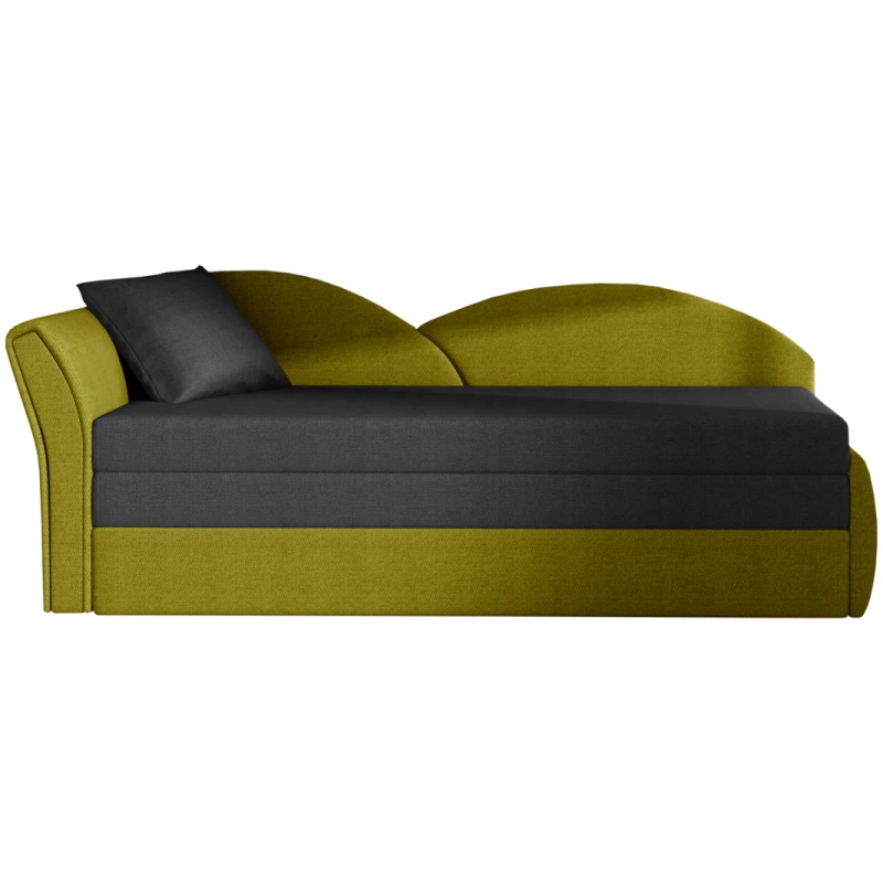 NABBI Arco L rozkladacia pohovka čierna / žltá