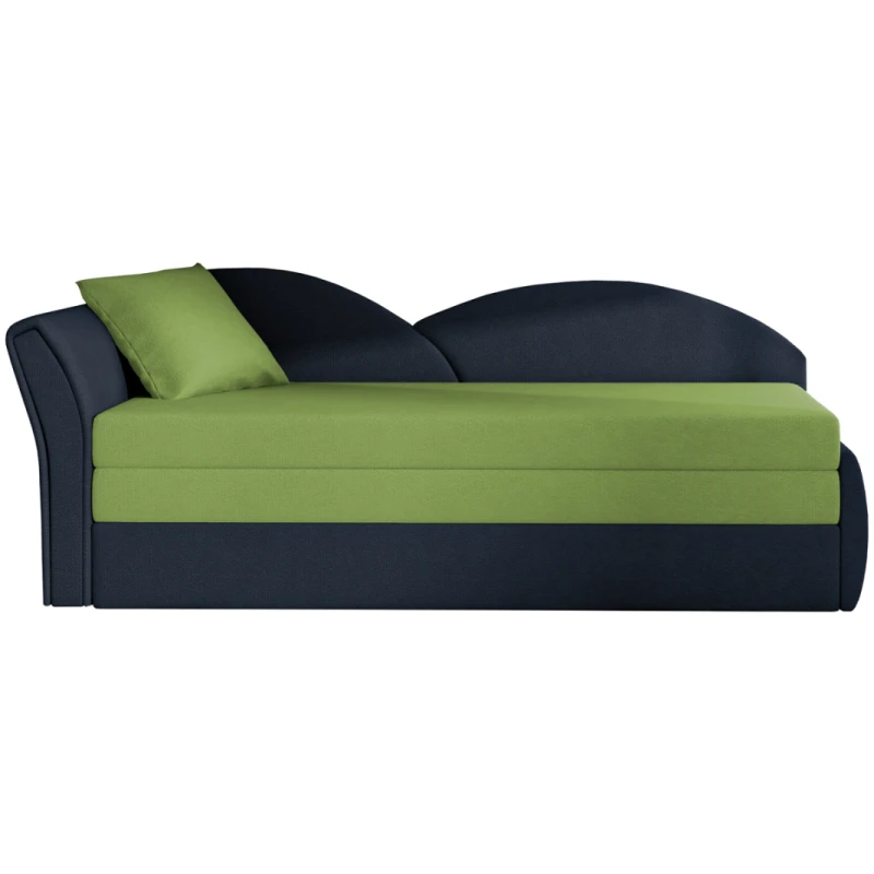 NABBI Arco L rozkladacia pohovka zelená / tmavomodrá