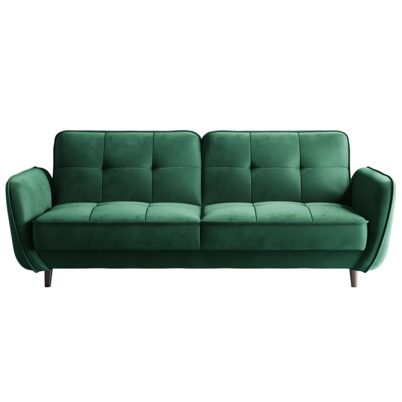 NABBI Baltino rozkladacia pohovka s úložným priestorom tmavozelená