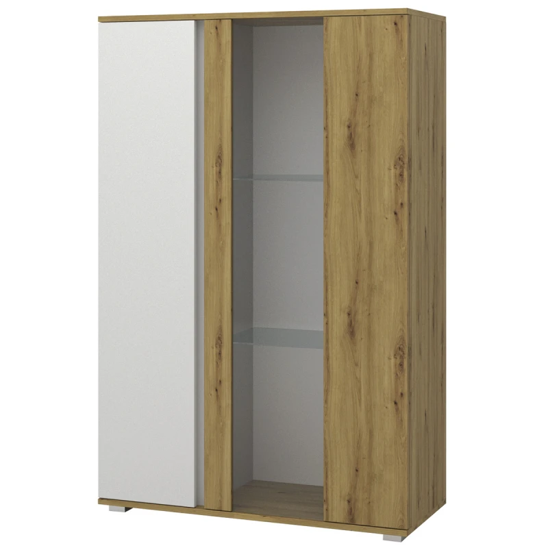 NABBI Giovanni TC-M-2D dvojdverová vitrína dub artisan / biela