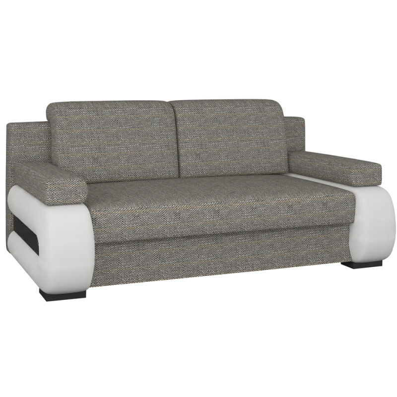 NABBI Limia rozkladacia pohovka sivá (Berlin 01) / biela (Soft 17)