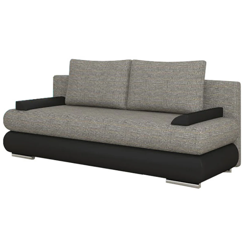 NABBI Marao rozkladacia pohovka sivá (Berlin 01) / čierna (Soft 11)