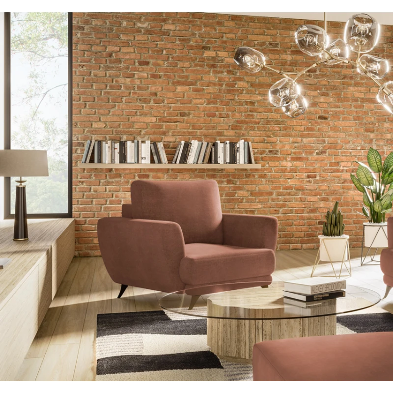 NABBI Meri 1F kreslo tmavoružová