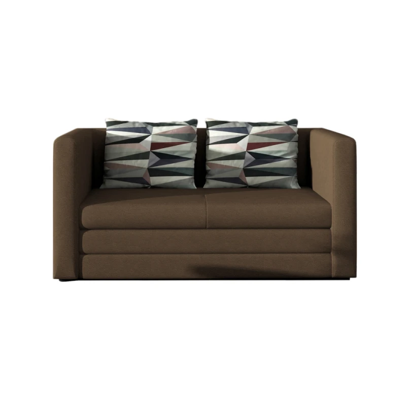 NABBI Nora rozkladacia pohovka hnedá / vzor